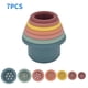 thumbnail image 3 of Baby Silicone Hourglass Stacking Cup, Montessori Educational Toy, Intelligence Gift Toys Stacking Ring Tower Toy For Infant Bath Play, 3 of 4