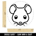 thumbnail image 2 of Cute Mouse Face Self-Inking Rubber Stamp Ink Stamper - Green Ink - Medium 1 Inch, 2 of 7