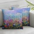 thumbnail image 3 of nygtbtfer Square Throw Pillow Covers Colorful Flowers Abstract Floral Aesthetic Art Pillow Cases Decorative for Home Bedroom Sofa Pillowcases Standard White, 3 of 7
