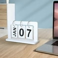 thumbnail image 4 of European Style Creative Pure White Wooden Calendar Ornaments Home Decor Living Room Foyer Dining Table Cabinet Photography, 4 of 6