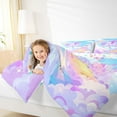 thumbnail image 4 of Feelyou Dreamy Purple Unicorn Bedding Comforter Set for Teen, Mystic Castle Twin Comforter Sets, Cartoon Magical Animal Reversible Bedding Set, Microfiber Bedroom Decor, 2-Piece, 4 of 8