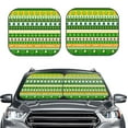 thumbnail image 2 of Balery St. Patrick's day in green colors Parasol para parabrisas de coche de 2 piezas | Parasol plegable para parabrisas delantero de coche para la mayoría de sedanes-Large, 2 of 6