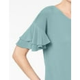 thumbnail image 2 of I.N.C Womens Ruffle Sleeve Pullover Blouse, Green, Medium, 2 of 2