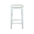 thumbnail image 4 of Linon Tifton Set of Two 25" Backless Faux Leather Wood Counter Stools in White, 4 of 10