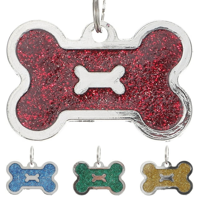Shisuyan Étiquette Décorative pour Animaux Étiquettes d'Identité en Alliage Identification Usage Quotidien 4 Pcs