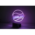 thumbnail image 3 of Kansas City American Baseball Sports Fan Team Sports Themed Ball Lamp Night Light LED Personalized Free Name Room Man Cave Decor 16 Colors & Remote, Made in America!, 3 of 10