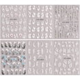 thumbnail image 1 of 6 Sheets Flower Nail Art Stickers Embossed Floral Nail Decals Nail Art Supplies, 1 of 2