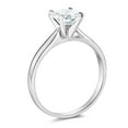 thumbnail image 3 of Wellingsale Ladies Solid 14k White Gold Polished CZ Cubic Zirconia Round Cut Engagement Ring - Size 8.5, 3 of 6