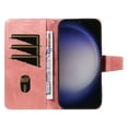 thumbnail image 5 of for Samsung Galaxy A36 5G Flip Case with Cash Slot Credit Card Slots Kickstand PU Leather Shockproof Lightweight Full Body Protective Magentic Clasp Rugged Case Cover with Wrist Strap, Rosegold, 5 of 11