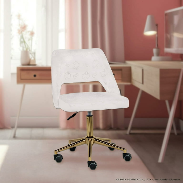 ergonomic pink hello kitty office desk