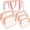 Pink-6PCS (Large+Medium+Small), variant on Clear Makeup Bags, TSA Approved 6 count Makeup Bags Set Clear PVC with Zipper Handle Portable Travel Luggage Pouch Airport Airline Vacation Organization ()