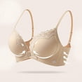 thumbnail image 4 of Bras for Women, Backless Seamless Push-Up U-Shaped , Solid Color with Adjustable Straps, Lace Splicing, 4 of 6