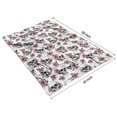 thumbnail image 4 of White Floral Skull Pattern Blanket,Comfortable Soft Flannel Throw Blanket,All Season,Warm Lightweight Blankets for Sofa Bed Couch Living Room Chair,40"x50", 4 of 4