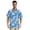 Blue White Flower, variant on Dailycode Men's Casual Button Down Shirts Short Sleeve Summer Hawaiian Beach Shirt, Watercolor Cat and Leaf