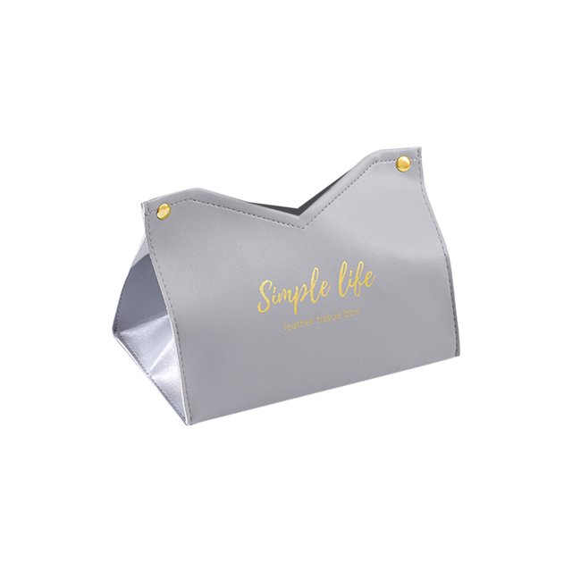 DPTALR Leather Tissue Box Cover, Triangular Foldable Tissue Box Holder - Modern Decorative Storage Box For Living Room, Bedroom, Car, Office, Gift Ideas