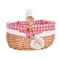 thumbnail image 4 of Raindrops Picnic Woven Basket Rattan Red 1Pack 11.0X9.4X7.9In, 4 of 8