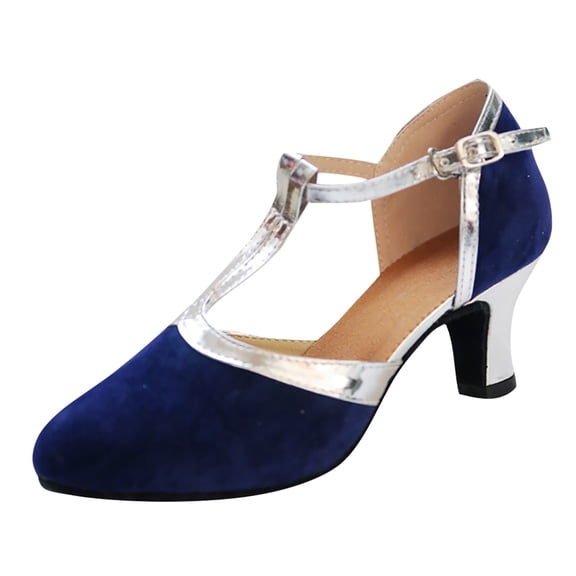 Women's Professional Latin Dance Shoes Satin Sequins Pointed Toe Closed Toe Ballroom Wedding Dancing Shoes Tacones De Mujer Elegantes,36