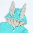 thumbnail image 6 of WIBACKER Baby Infant Animal Bunny Outwear Romper Newborn Easter Halloween Long Ear Rabbit Hoodie Jumpsuit with Zipper, 6 of 9