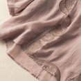 thumbnail image 4 of Womens Summer Tops 5 Short Women's Linen Round Boxy Top Patchwork Blouses Long Sleeve Fitted, 4 of 6