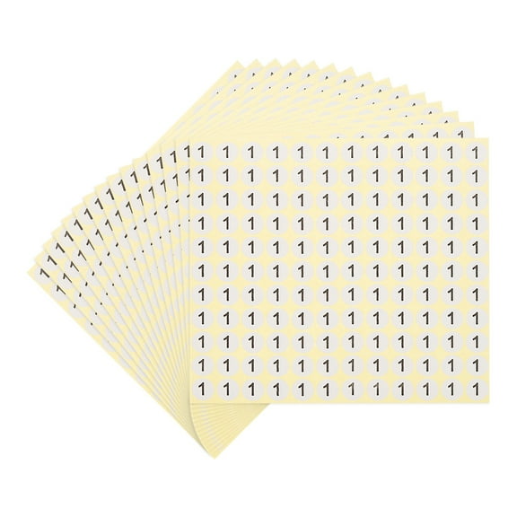 Number Stickers Number Round Sticker Self-Adhesive Small Label for Inventory Organizing Storage Number 1