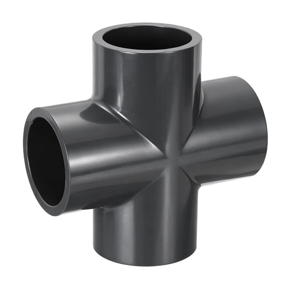 2 Pcs Cross Fitting, 1/2" 4 Way Slip Socket Pipe Connector