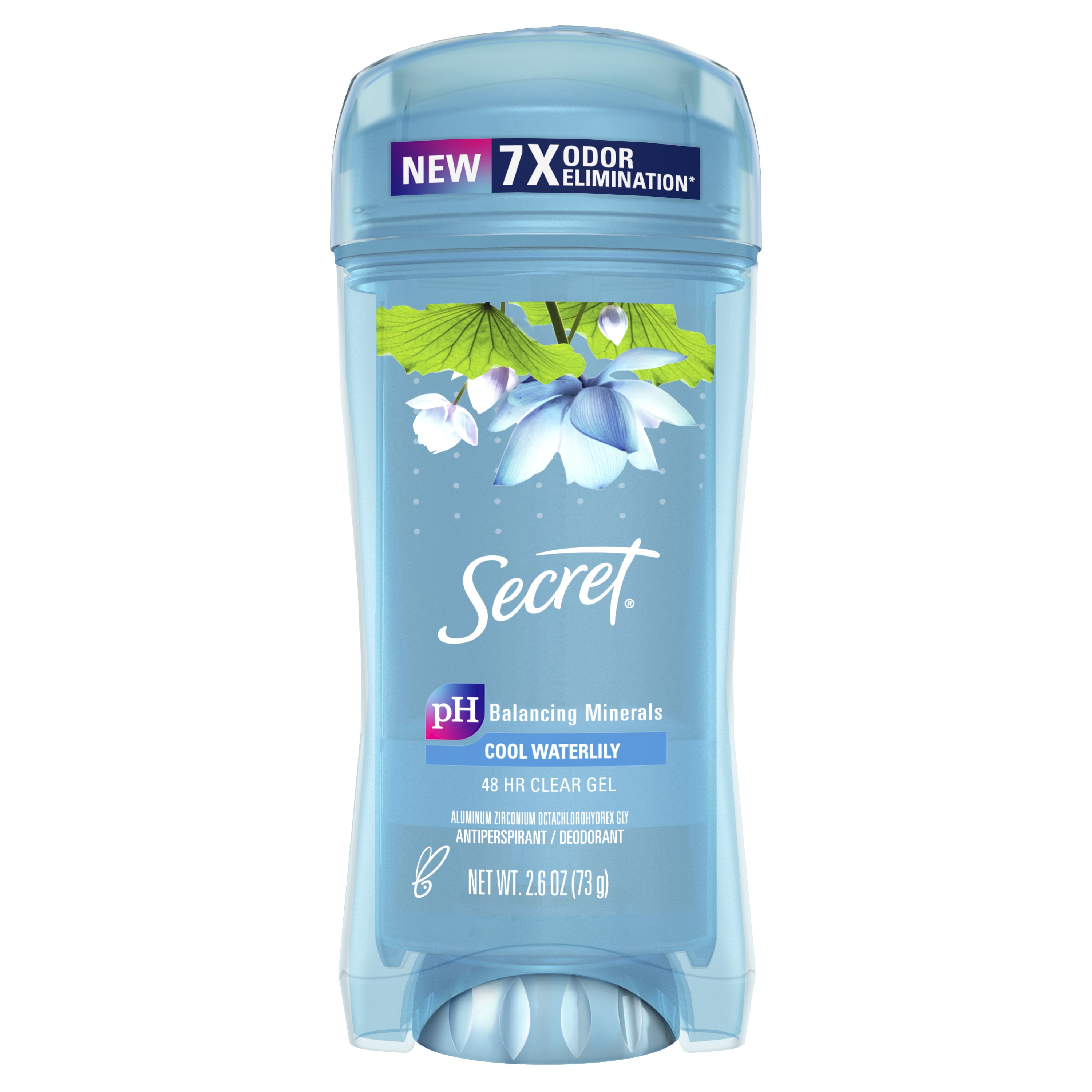 Secret Fresh Antiperspirant Deodorant Clear Gel Cool WaterLily 2.6 Oz
