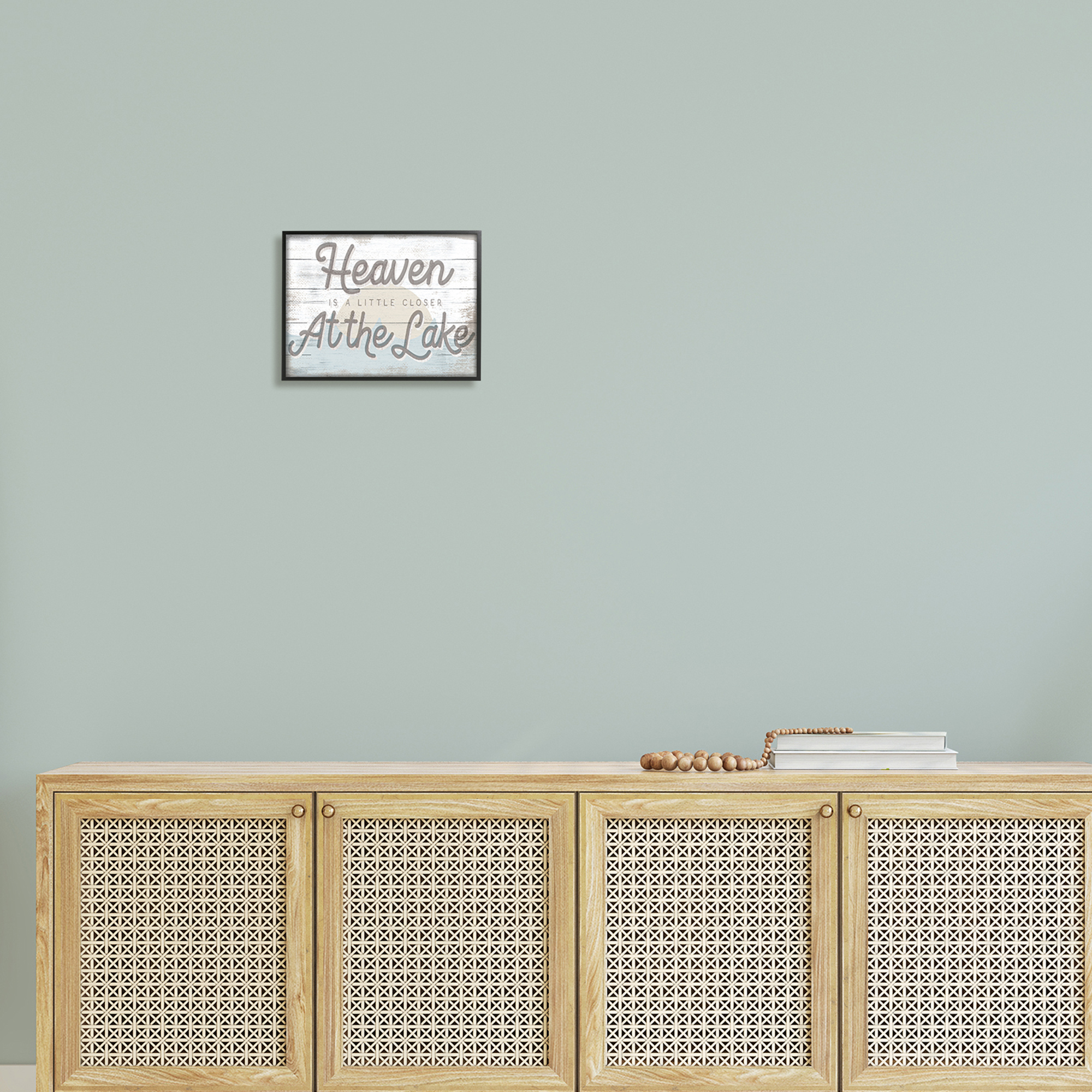 Stupell Industries Heaven's Closer at the Lake Phrase Sunrise Waves, 14 x 11, Design by Daphne Polselli