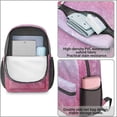 thumbnail image 4 of 17 Inch Lightweight Backpack,PVC Waterproof Oxford Fabric, Ergonomically Designed, with Large Capacity, Frozen Aesthetic Pattern, 4 of 5