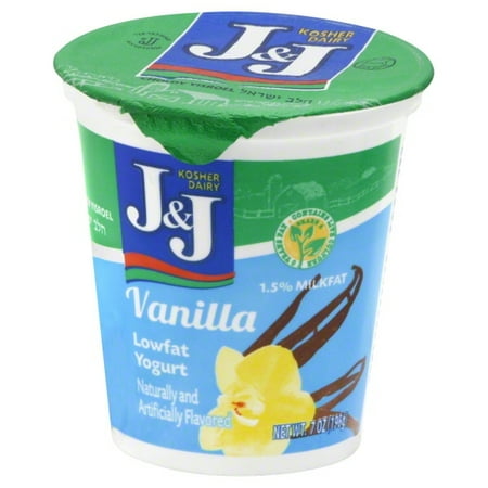 J&J Lowfat Yogurt Vanilla, 7.0 Oz.