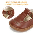 thumbnail image 4 of STQ Toddler Mary Jane Shoes Girl Wide Toe Box Dress Shoes School Uniform Church Cute Princess Flats Shoe for Christmas Birthday Party Kids Lamour Fashion Brown Toddler 9, 4 of 9