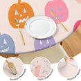 thumbnail image 4 of Happy Halloween Round Table Cover with Elastic Edge Waterproof Spillproof Horror Pumpkin Ghost Tablecolths Tablecloth for Halloween Party Decorations Favors (44in), 4 of 7