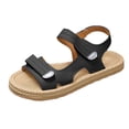 thumbnail image 5 of Rokment Womens Flat Walking Sandals Summer Beach Comfortable Casual Leather Ankle Strap Platform Non Slip Work Shoes for Woman Black Size 9.5, 5 of 7