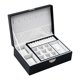 thumbnail image 2 of Organizador de joyas Hugo Estuche de Cuero negro con llave, 2 of 8