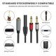 thumbnail image 2 of Durability 6.35mm 1/4" Female to Two Mono Male Converters Cable Gold Plate Tip 6.35mm TRS Plugs to 6.35mm Male Cord, 2 of 4