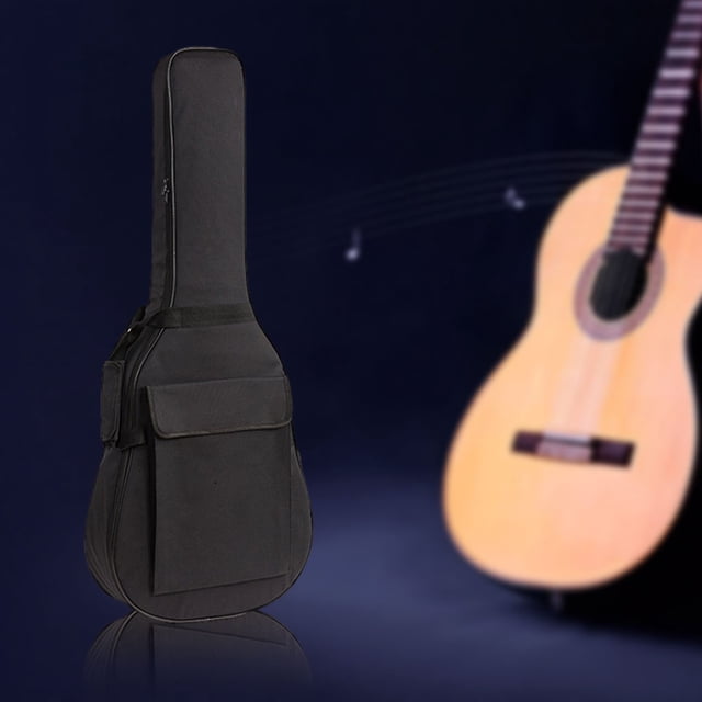 Bolsa de guitarra acústica eléctrica Tela Oxford a prueba de polvo 38 pulgadas negro shamjiam estuche de bajo eléctrico