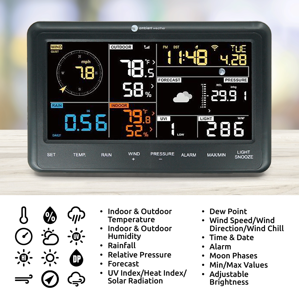 Ambient Weather WS-2902 Smart Wi-Fi Weather Station with Remote Monitoring and Alerts - image 3 of 10