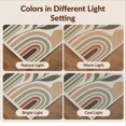thumbnail image 7 of Design&I 8'x10' Washable Area Rug Earthy Tones Abstract Geometric Modern Shapes with Leaf Motif for Living Room, Family Extra Large Skid-Resistant Low Profile, 7 of 7