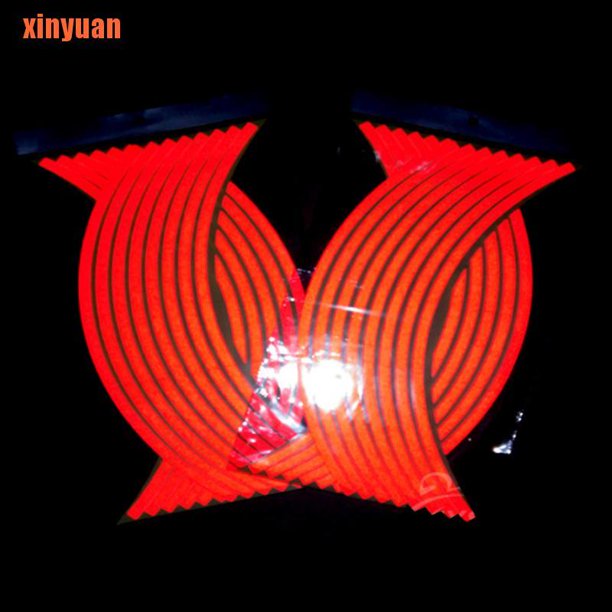 xiny 16 pzs calcomanías reflectantes De llanta De rueda De coche Para Moto 17'18