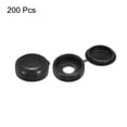 thumbnail image 3 of Uxcell 200Pack 6mm Hinged Screw Cover Caps Plastic Fold Screw Snap Covers, Black, 3 of 5