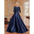 thumbnail image 5 of Women's Formal Dress Wedding Guest Dress Bell Sleeve Bridesmaid Dress Maxi Evening Dress, 5 of 5