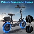 thumbnail image 4 of Scooter eléctrico WERHY de 500W con neumáticos de 14" y asiento plegable, 4 of 9