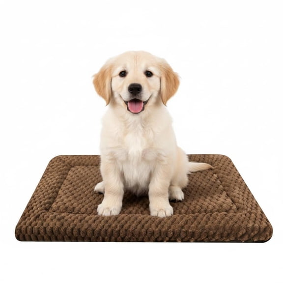 Dog Bed Mat, Reversible Dog Crate Pad for Small Medium Dogs & Cats, Soft Washable Kennel Mat with Non-Slip Bottom, Lightweight Pet Bed for Crate, Cage, Home and Travel(Gray Star, 24" L*18" W*1.5" Th)