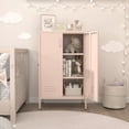 thumbnail image 6 of Marcree 2 Door Metal Accent Cabinet,Metal Locker Storage Cabinet,Metal Storage Cabinet with Shelves,Metal Sideboard Cabinet for Home Office,Entryway, Pink, 6 of 9