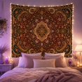 thumbnail image 2 of Terracotta Star Medallion Pattern Tapestry Wall Hanging, 2 of 7