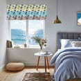 thumbnail image 6 of Valances for Windows Ocean Blue Starfish Sharks Octopus Rod Pocket Short Curtain for Bathroom Living Room Bedroom Yellow Teal Light Orange 1 Panel 42x12in, 6 of 9