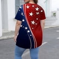 thumbnail image 3 of Womens 4Th Of July Shirt, Summer Plus Size Tshirt Red White And Royal Blue Casual V Neck Short Sleeve Tops With Pocket Fourth Shirts For Women Flowy Tops Outfit Shirts Outfits (3XL, Deep Red) ZMTing, 3 of 3