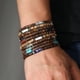 thumbnail image 5 of Xiao Hua Pulsera de cuentas de concha de coco hecha a mano para apilar, pulsera ajustable tejida a mano para mujeres y hombres (L), 5 of 5