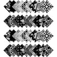 thumbnail image 2 of Soimoi 40Pcs Floral Artistic Print Cotton Precut Fabrics For Quilting Craft Strips 2.5x42inches Jelly Roll - Black, 2 of 9