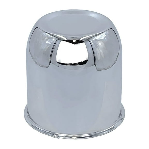 Chrome Push Through Short 4.25 Center Cap for Auto, Truck or Trailer Wheels