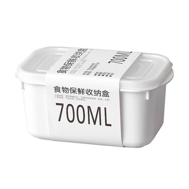 Contenedor de refrigerador con tapa, rectangular, de grado alimenticio, universal, para conservar alimentos frescos, suministros para el hogar